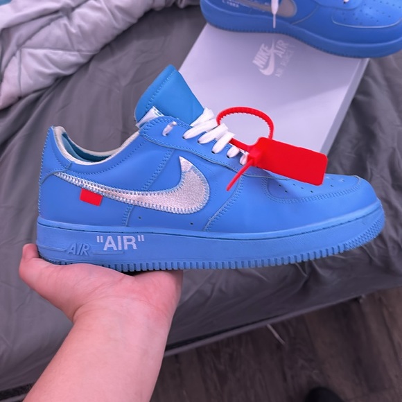 off white unc air force 1’s